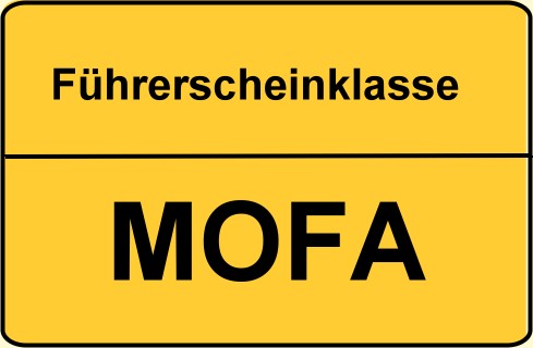 Führerscheinklassen Mofa